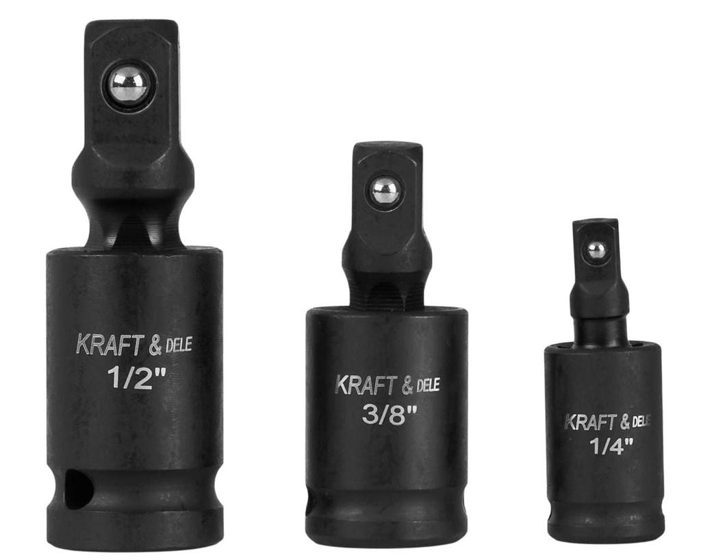 Set of 3 impact ball joints 1/4", 3/8", 1/2"" KD10530