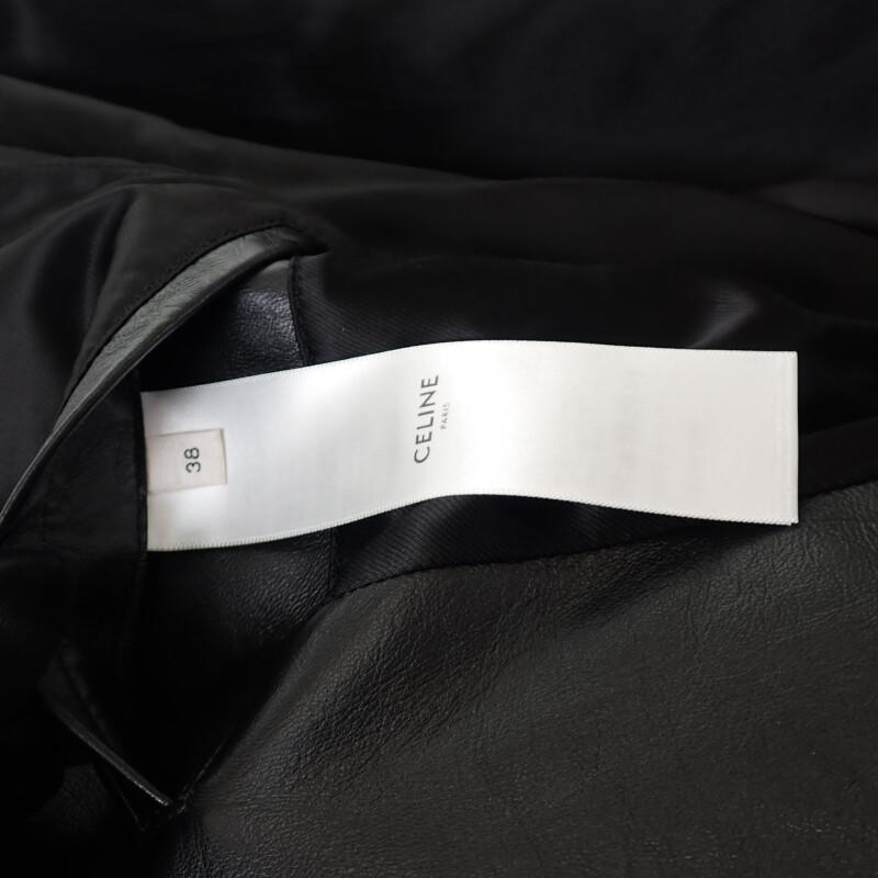 CELINE  2E134050O.38NO 38 Куртка косуха черная овчина Женская