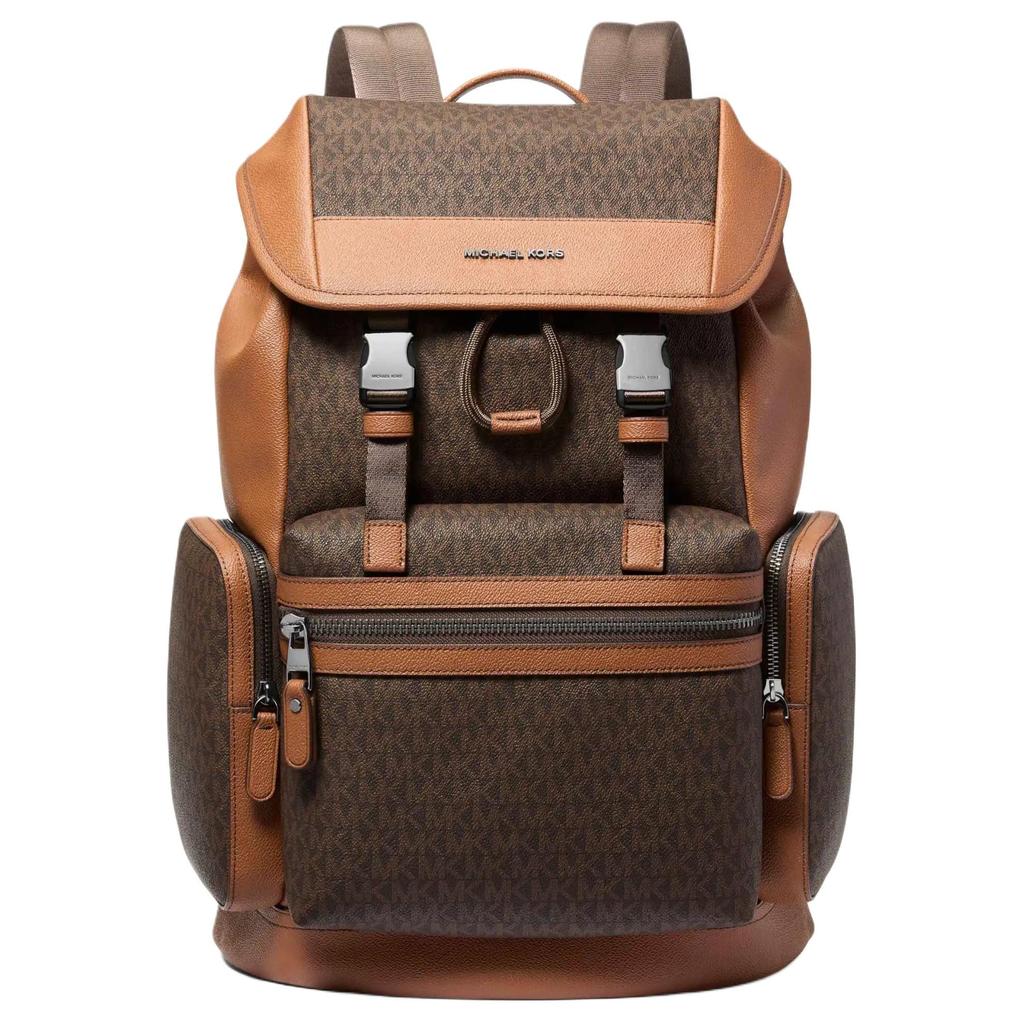 MICHAEL KORS Jet Set Artificial Leather With Textile Backpack Men's Dark Brown 33S6LJSB6B-BRN/LUGGAGE