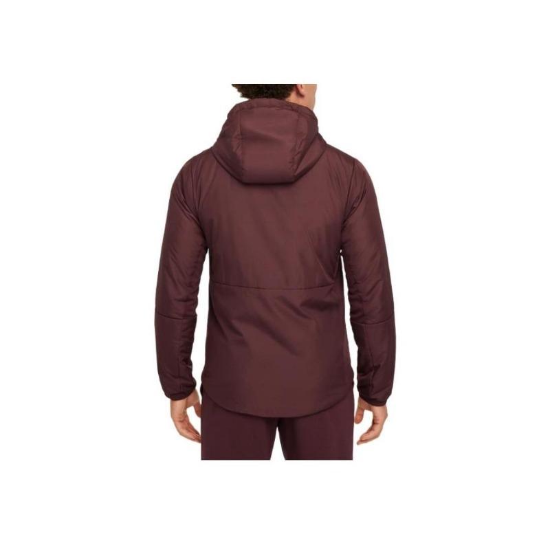 Nike Однотонная хлопковая куртка с капюшоном и длинными рукавами, мужские куртки бордового цвета FB7545-652