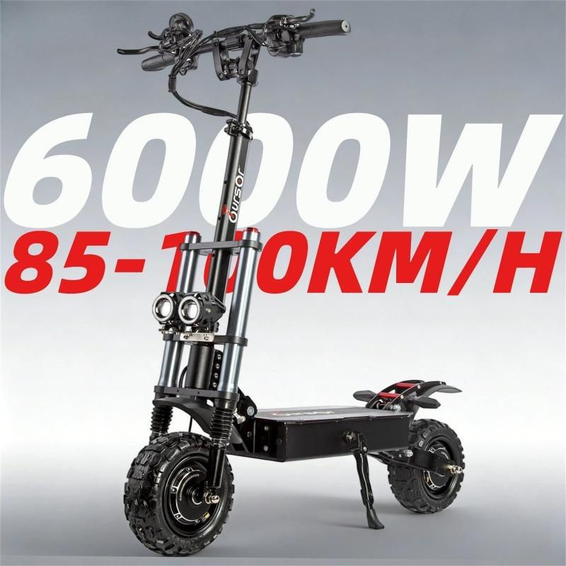 TOURSOR E5B Foldable Electric Scooter for Adults 6000W Motor 85km/h Speed 120km Range 60V40AH Battery 11-inch Off-road Tires