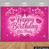 Двумерный розовый блестящий фон для дня рождения, Sweet Sixteen и девичника