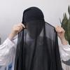 Мусульманские женщины чепчик + шифоновая шаль мгновенный под шарф шапка ислам внутренний шарф повязка на голову эластичный хиджаб повязка на голову тюрбан
