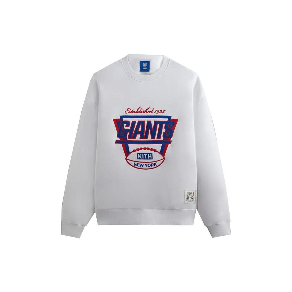 Kith Для НФЛ: Белые топы унисекс Giants 1925 Nelson с круглым вырезом KHM031626-101