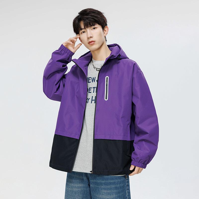 Куртка Куртка Мужская Ранняя Осень Новая Свободная Ветрозащитная Куртка С Капюшоном