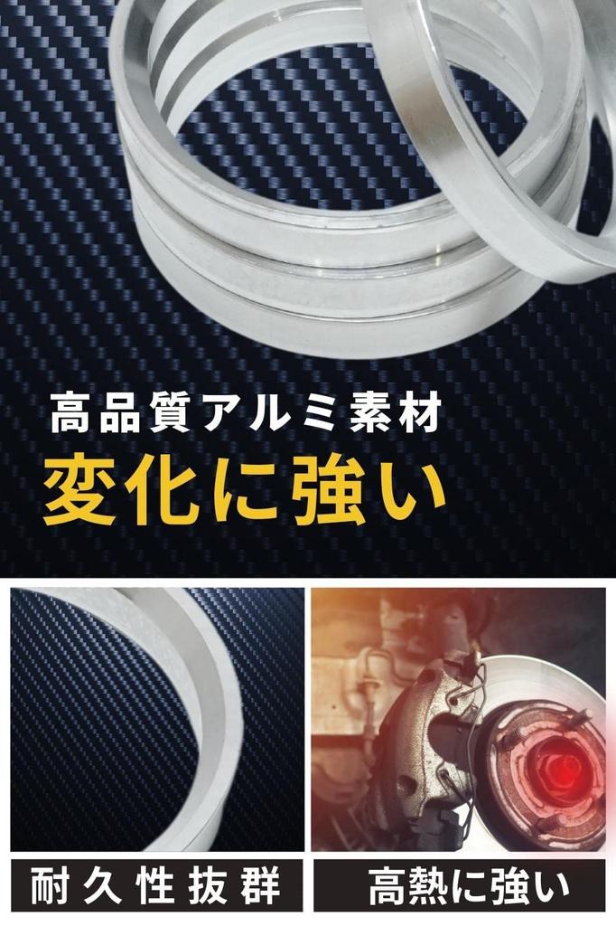 [Asula Project] Aluminum Hub Ring with Brim, Set of 4 (65.1-59.1mm)