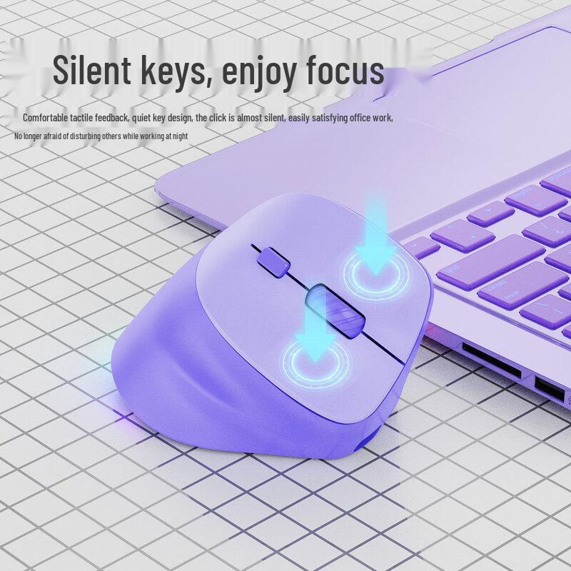 Эргономичная беспроводная Bluetooth-мышь OLOEY, двухрежимная, бесшумная