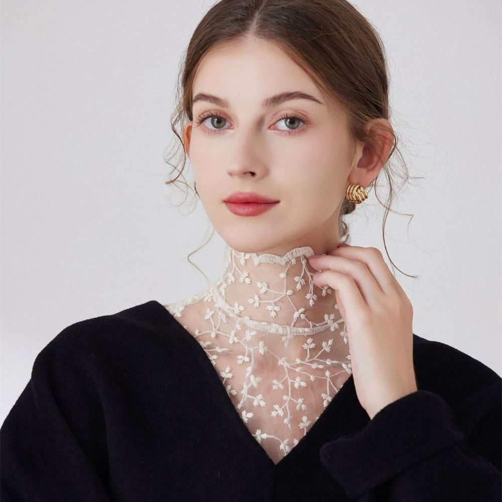 Лепесток Кружево Съемный Воротник Красивая Ложная Блузка Девушка