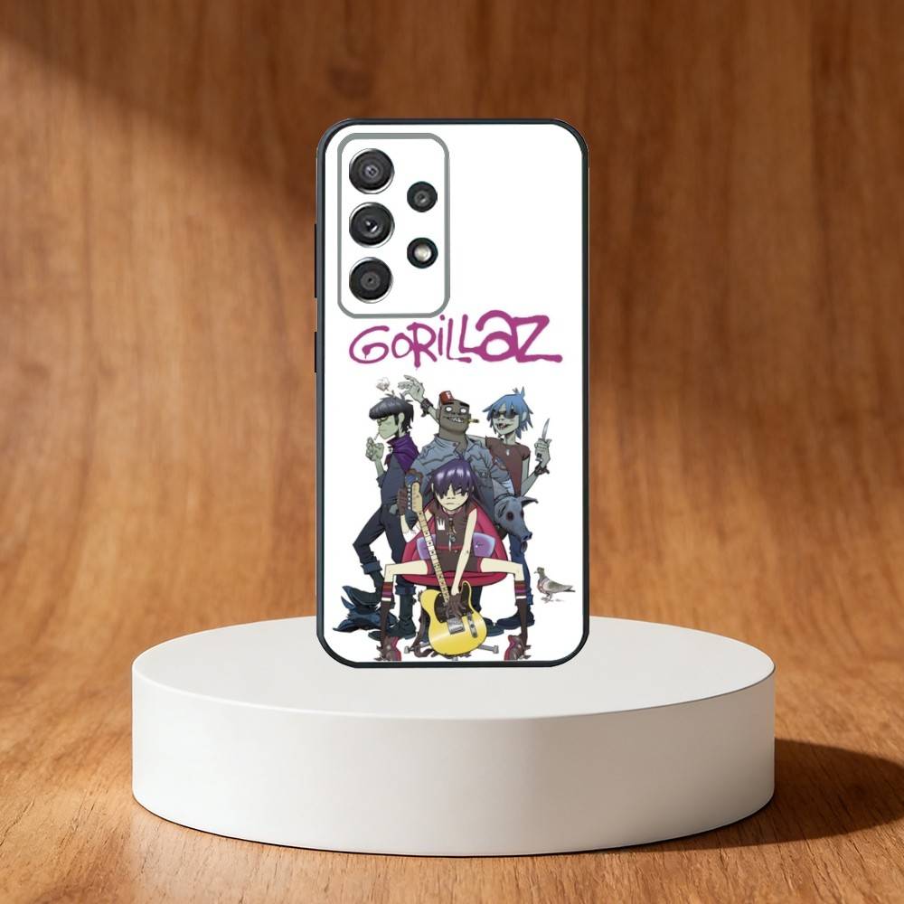 Аниме Чехол для телефона G-Gorillaz для Samsung S25, S24, S21, S22, S23, S30, Ultra, S20, Plus, Fe, Note, 10, 9, 5G Черный