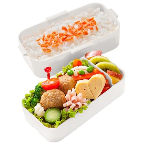 Skater Bento Box 2 Tiers 600ml for Women Antibacterial Fluffy Dome Lid Made In Japan Sanrio Hangyodon Comic PFLW4AG