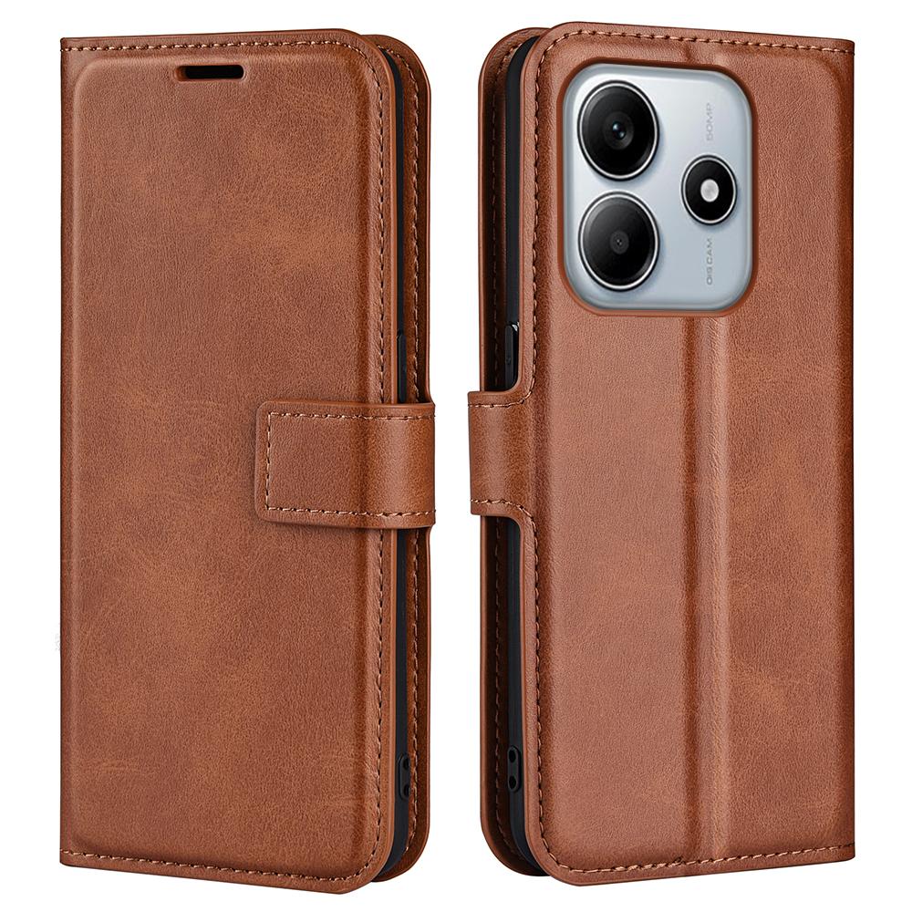 Чехол-подставка для Xiaomi Redmi Note 14 5G, защита от царапин, кожа с текстурой теленка, чехол для телефона