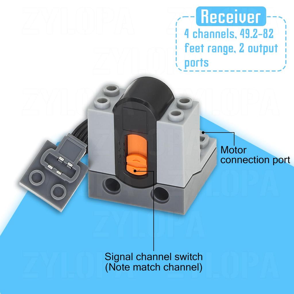 Zylopa 48-piece Technic-Motors power supply function set is compatible with major brands of Technic-Parts-Pieces servo motor cases