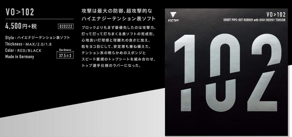 Накладка для настольного тенниса VICTAS VO>102, Высокоэнергетическое натяжение, Наступательная, Черная, МАКС 020222