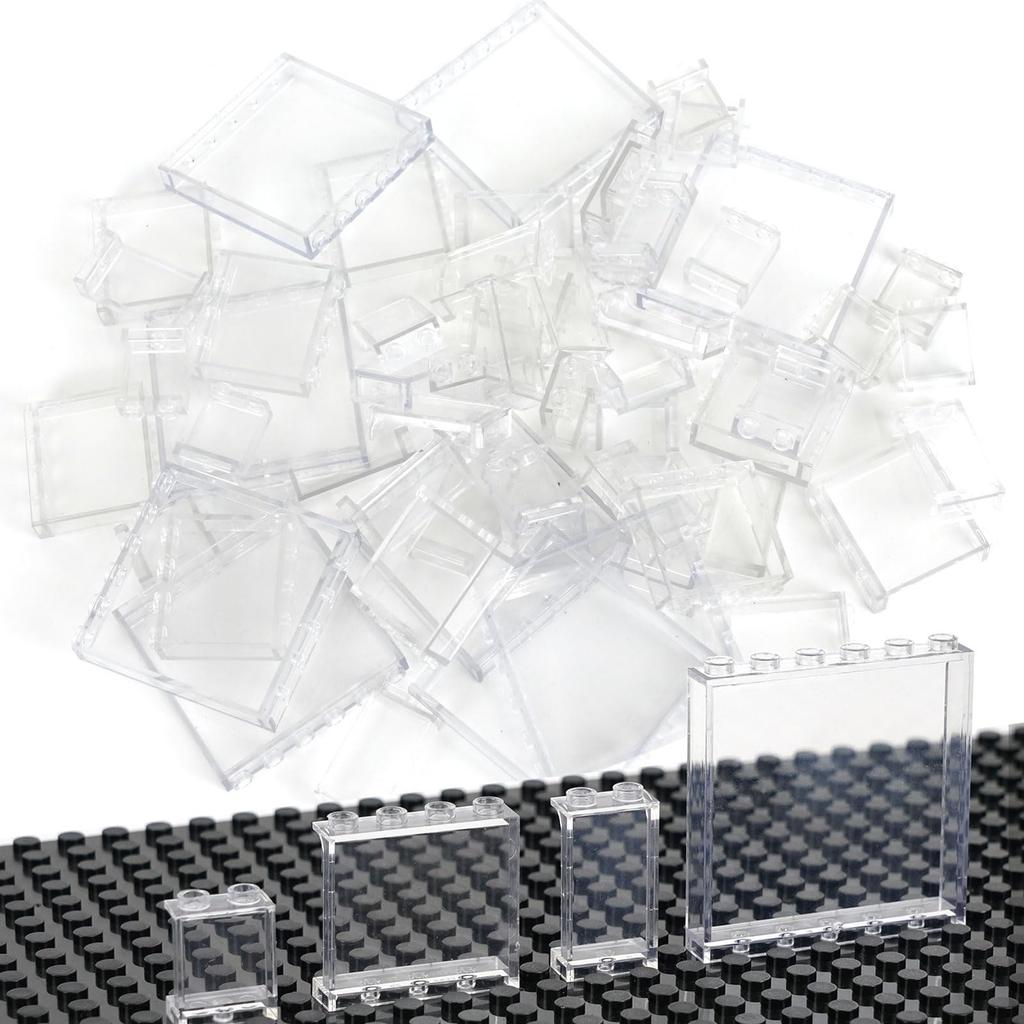 Pasacho Clear Window 60 Transparent Home Compatible Classic Mixed Set, Building Block Accessory Set