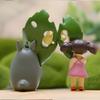 1 шт. Милое настольное украшение Фигурка Тоторо с листом Украшение Тоторо для гостиной Домашний декор Предметы Настенный Подарок на день рождения