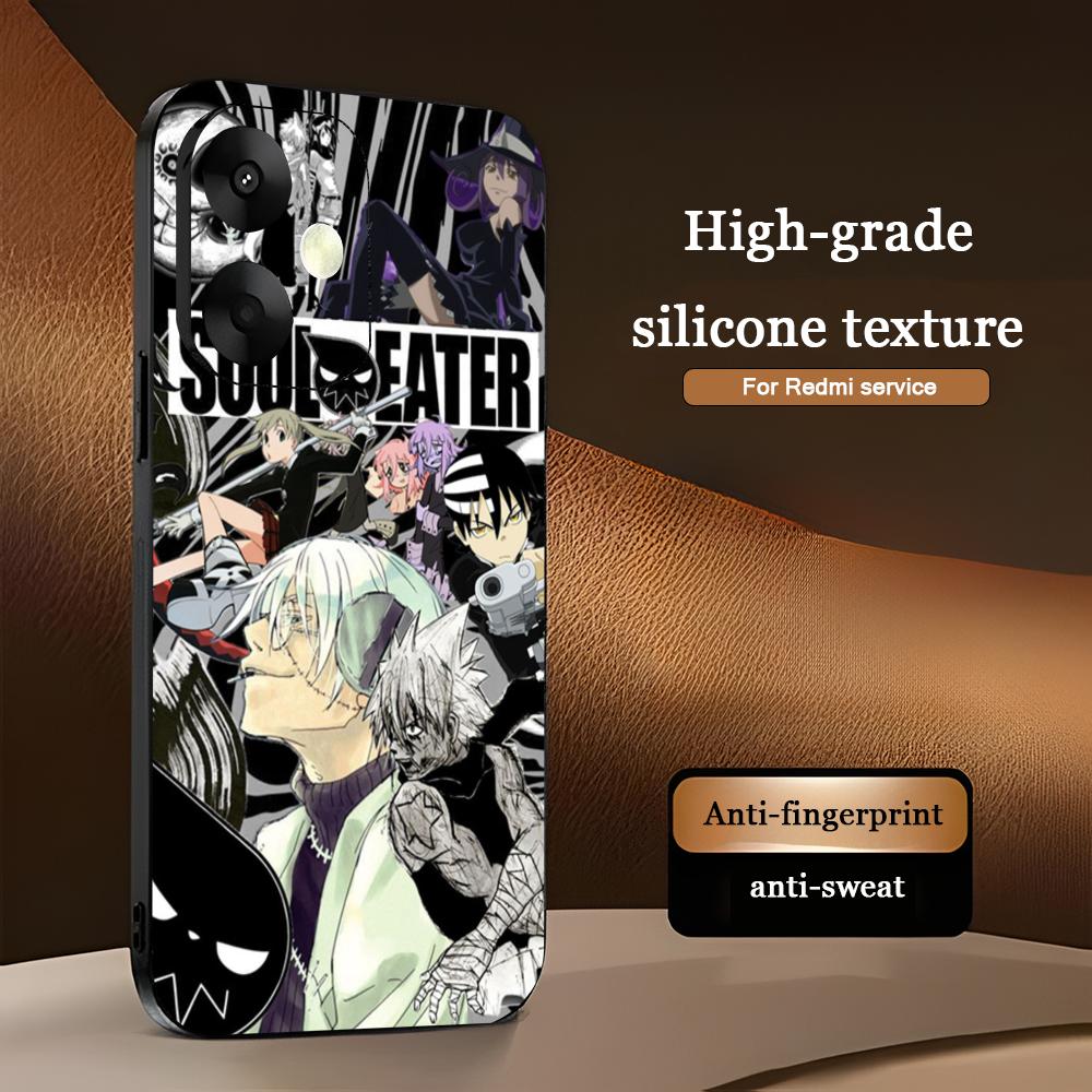 Крутой Чехол для Телефона Аниме Soul Eater Для Xiaomi Redmi 14C 13C 12C Note14 13 12 11 10 Pro Plus S Мягкий Черный Чехол