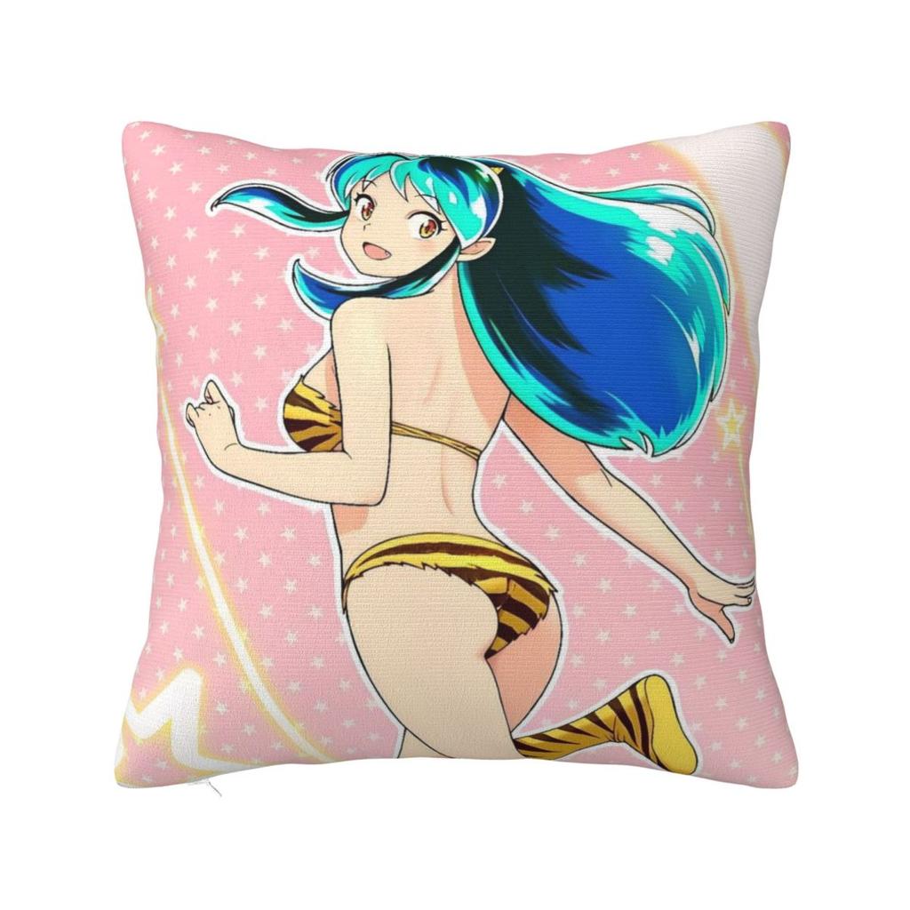 Anime Urusei Yatsura Pillow Case Morden Pillow Cover Square Graphic Cushion Cover Pillowcases For Sofa Bedroom Home Decor