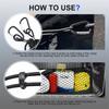 For Toyota Tacoma 2018-2025 Envelope Style Cargo Net Luggage Net Cargo Organizer Storage Stretchable Car Mesh Network Pocket