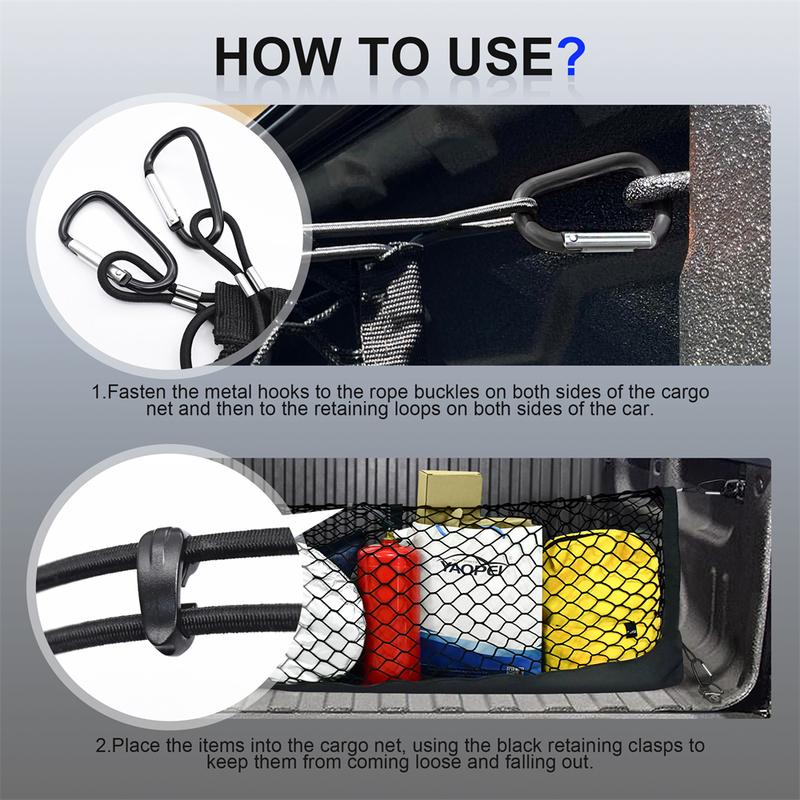 For Toyota Tacoma 2018-2025 Envelope Style Cargo Net Luggage Net Cargo Organizer Storage Stretchable Car Mesh Network Pocket