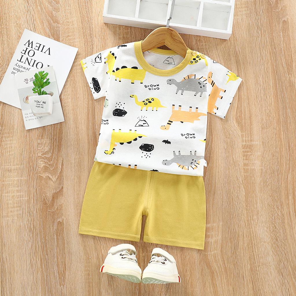 Kids Short Sleeve T-shirt + Shorts Set Summer
