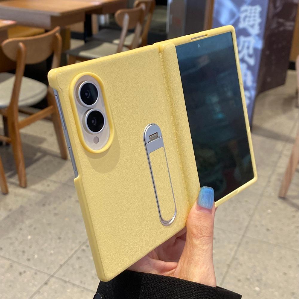 Чехлы для Z Fold8 Невидимая подставка Чехол из ПУ кожи для Samsung Galaxy Z Fold 8 Широкий Встроенная защитная пленка для экрана Защитная крышка для шарнира
