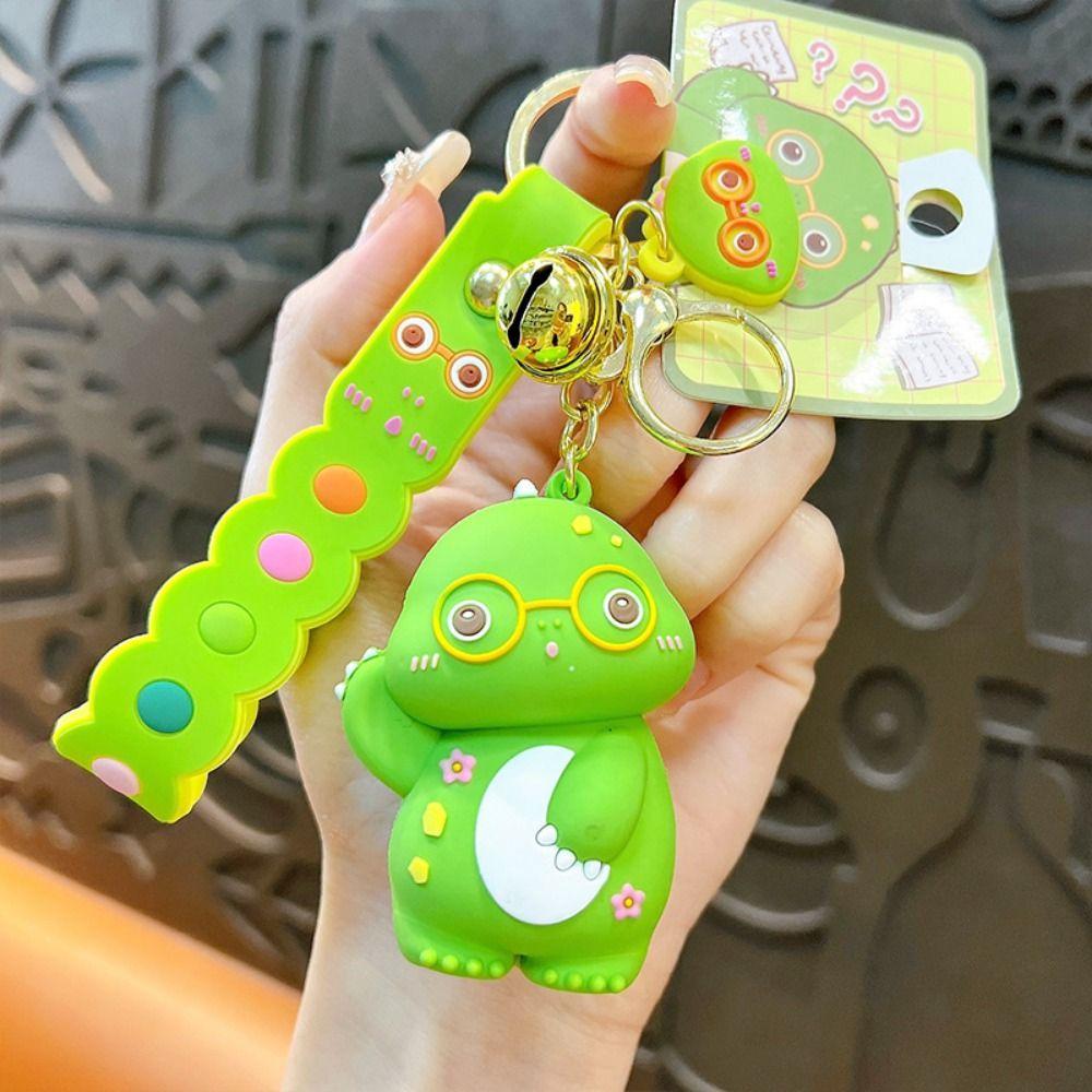 Брелок-подвеска Lucky Glasses Dinosaur Flower Pattern Lucky Dinosaur Unisex