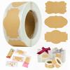 300 шт./рулон Крафт-бумага Наклейка для кухонных бутылок Пустые наклейки для канцелярских товаров Бирки Можно