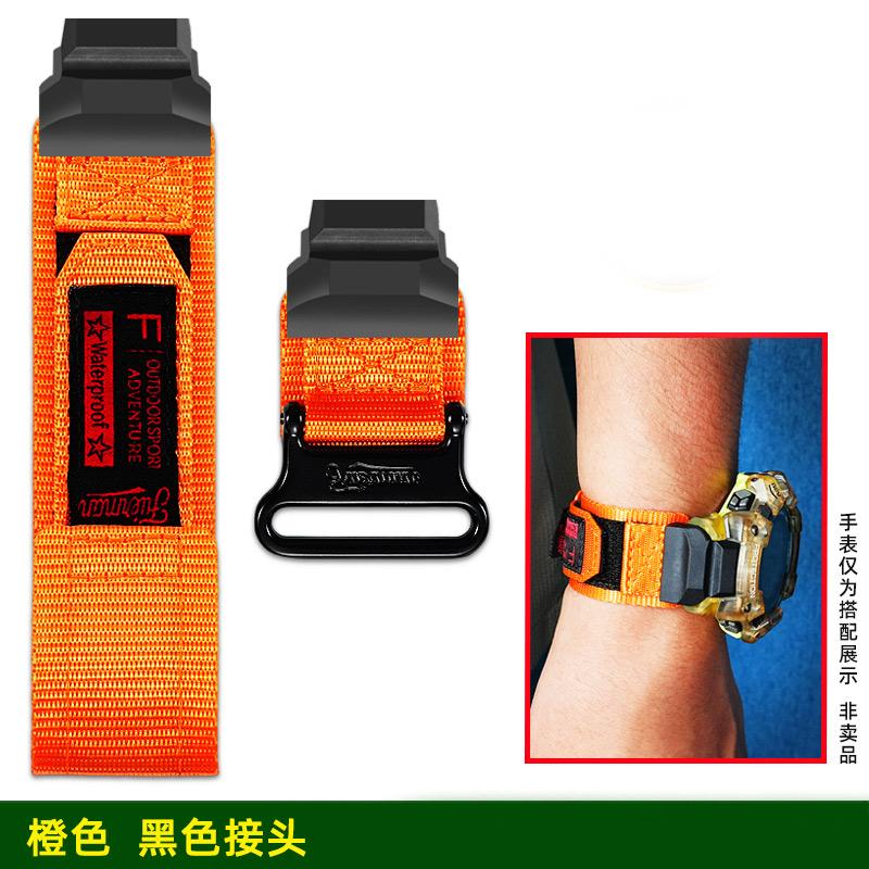GBD H1000 Холщовый ремешок для умных спортивных часов Casio 3475 GBD-H1000 Модифицированный нейлоновый ремешок с петлей Мужской браслет для активного отдыха и спорта