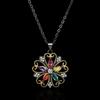 Изысканное ожерелье для женщин, полый цветочный кулон с цирконом, женское ожерелье, модное женское ожерелье с драгоценными камнями, подвеска на цепочке для свитера