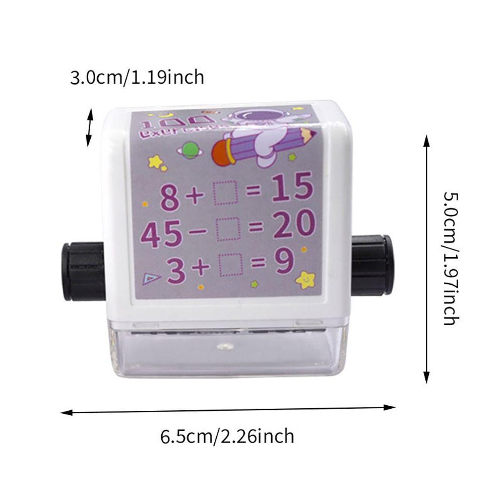 2-in-1 Math Rolling Stamp Reusable Arithmetic Practice Stamp High Quality Math Roller Stamp School
