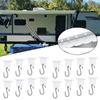 16 шт. Крючки для тента RV S-ОБРАЗНЫЕ Крючки для канта Кемпинговый крючок для канта Универсальные аксессуары для каравана, кемпера