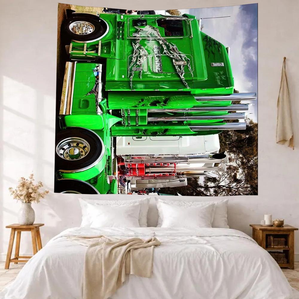 Kw Heavy Trucks Wall Decor Tapestry Art For Pet Memorial Birthdaywedding Party Backdrop Family Gift