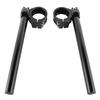 Adjustable Angle 37mm Separate Low Universal Fit for Motorcycles 37 37-Piece Handlebars, Type, 22.2mm, Black,