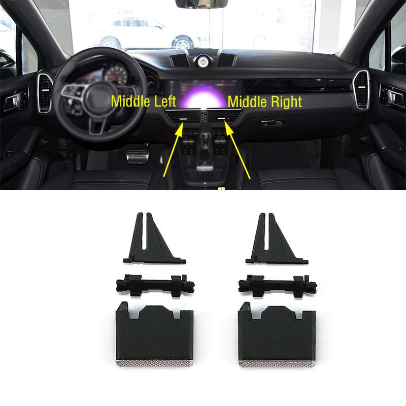 Для Porsche Cayenne 2018-передняя приборная панель автомобиля, задняя розетка для кондиционера, зажим для вентиляционных отверстий кондиционера A/C