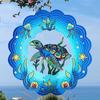 3D Animal Wind Spinner Decoration with Hook Indoor Outdoor Garden Yard Porch Colorful Turtle Butterfly Rooster Dragonfly Flower Wind Chime Hanging