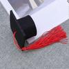 Mini Graduation Hat Bottle Toppers with Tassels for Home Party Decorations Red Felt Cloth 24pcs