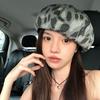 Retro Tie Dye Leopard Print Camouflage Beret Hat for Women Summer New Versatile Face Showing Small Octagonal Painter Hat Trend