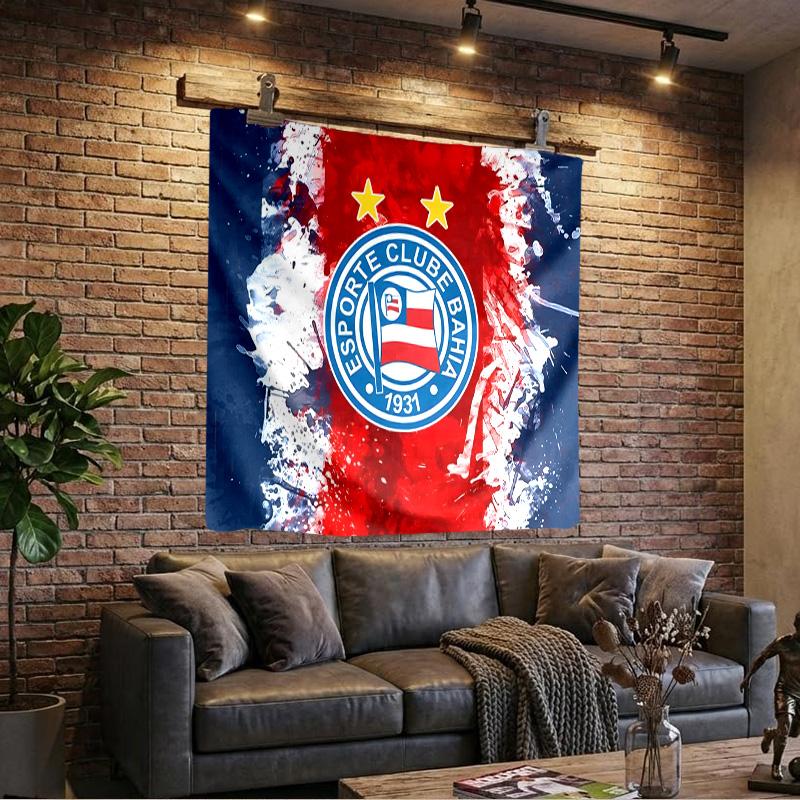 1PC Esporte Clube Bahia Tapestry, Unique Design Tapestry, Wall Decor for Bedroom,Livingroom, Playroom,Heartwarming Fan Holiday Gifts