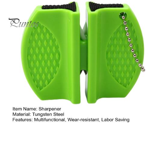 Стабильная с крючком-цепочкой, долговечная точилка, портативная легкая карманная точилка, кухонные аксессуары