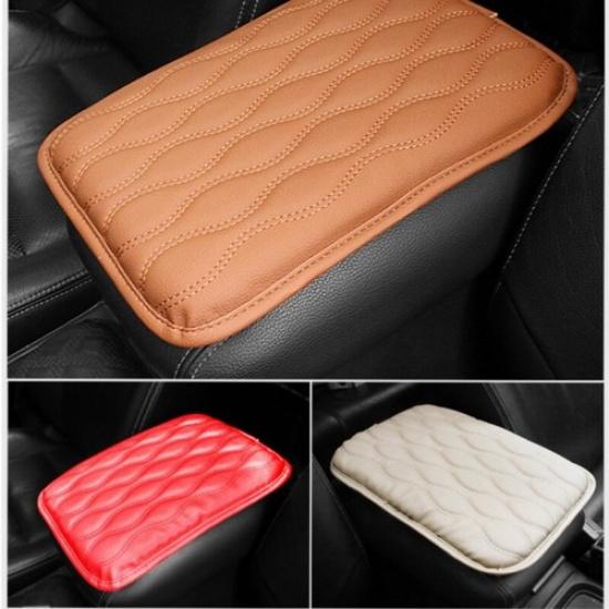 Car Accessories Armrest Cushion Cover Leather Center Console Box Pad Protector