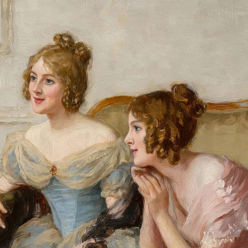 Викторианская женская живопись холст постер античный портрет девушки постер настенное украшение в стиле Регентства холст картины картины