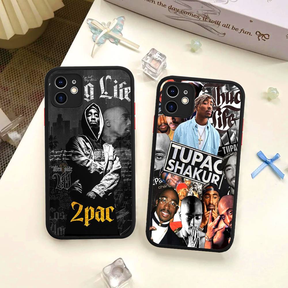 Американский рэпер T-Tupac S-Shakur Матовый прозрачный чехол для телефона Для IPhone Case 16 15 14 13 12 11 Pro Max X XS Max Plus