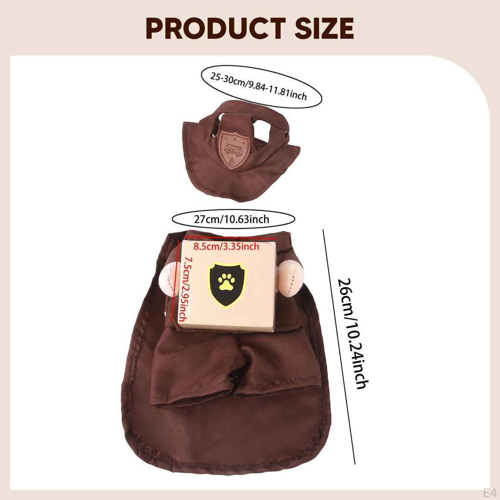 Mail Carrier Dog Costume for Dogs Cats Accessories with Hat Pet Apparel Christmas Halloween Role
