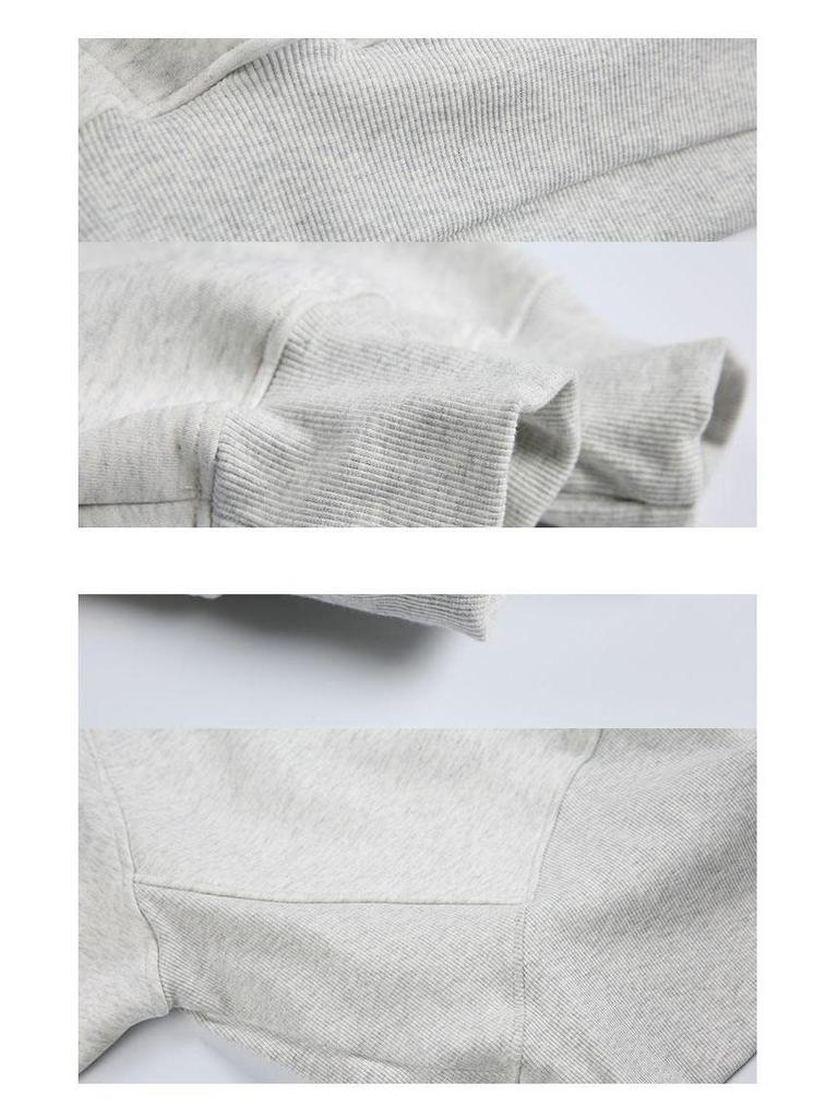 Унисекс Деконструированное худи с воротником-стойкой на молнии до середины для весны и осени