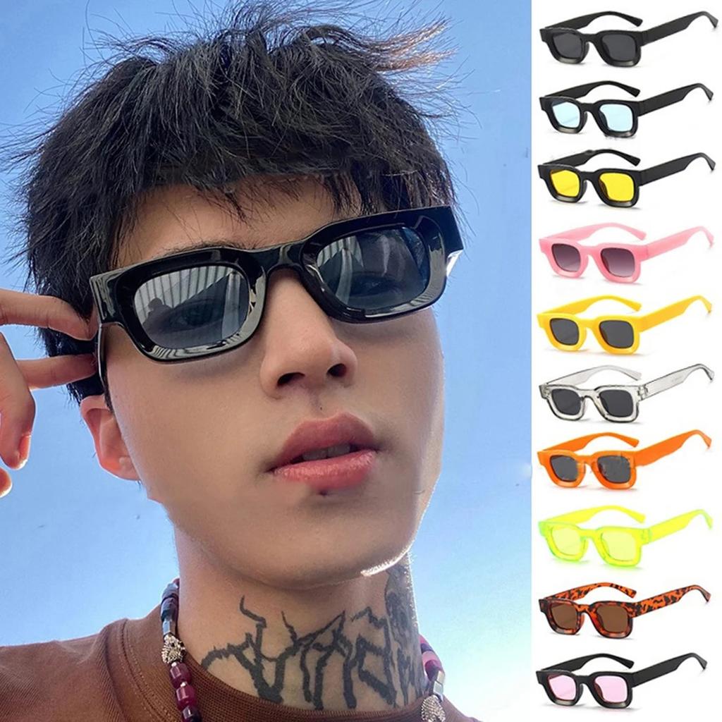 Fashion Classic Punk Small Rectangle Sunglasses UV400 For Men Women Summer Vintage Retro Square Sun Glasses Eyewear Sun Shades
