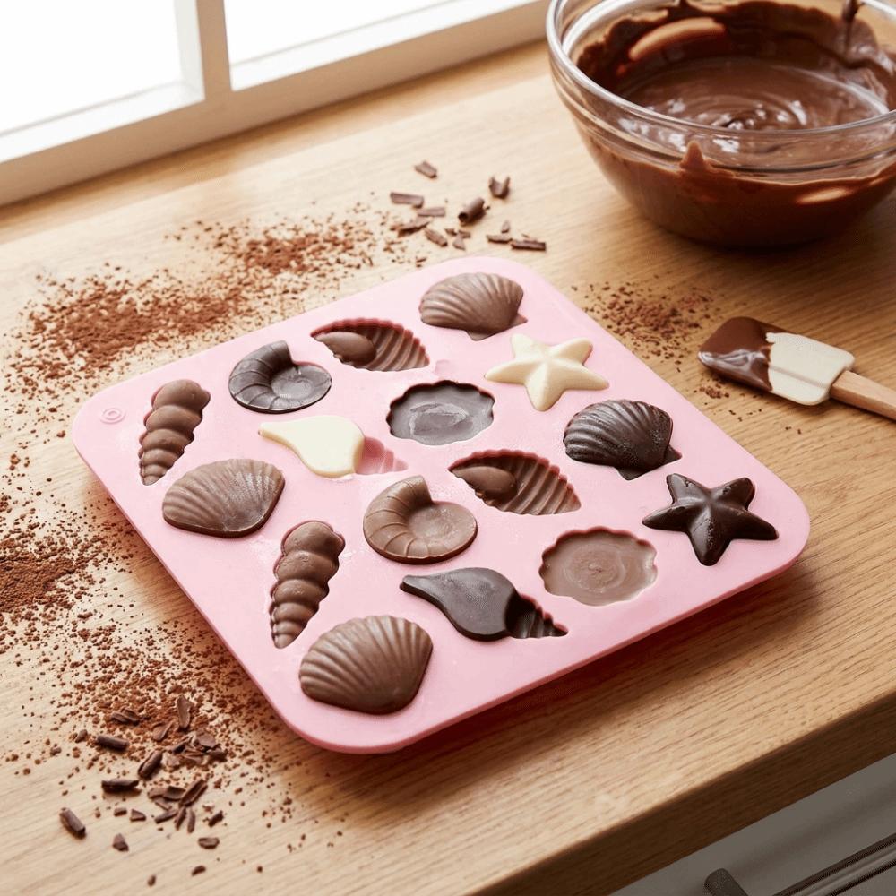 Starfish Shape 3D Shell Mold Conch Ice Cube Tray Baking Supplies Marine Animal Mold Candy Making