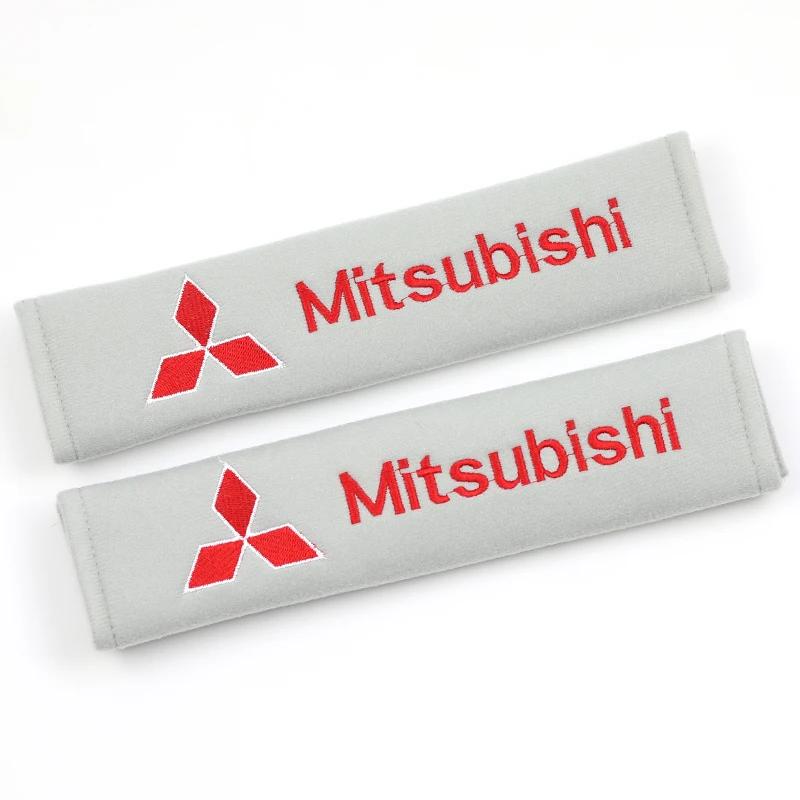 2Pcs/Set Car Styling Seat Belt Pad For Mitsubishi Lancer Asx Outlander Pajero l200 Galant Seat belt Cover Car Accessories