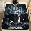1 шт. Фланелевое одеяло с принтом группы Ghost, Высококачественное, Удобное для всех сезонов, Декор для дома, Тепло и уют, Идеально подходит для рождественских подарков