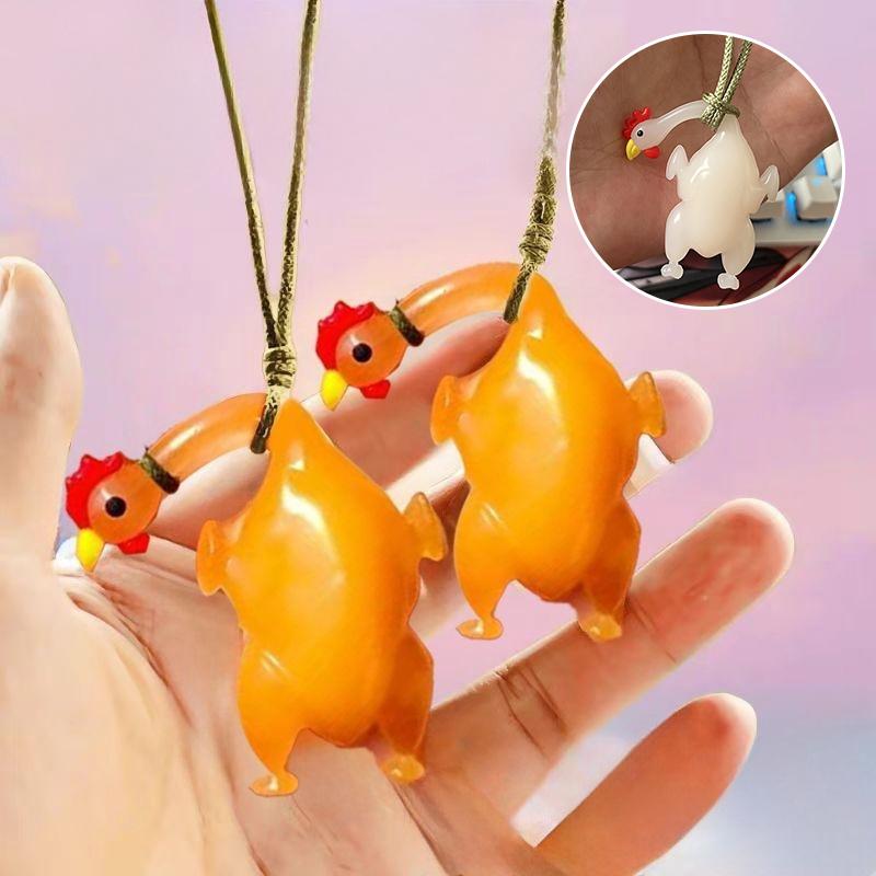 Color Changing Roast Duck Chicken Fish Squid Pork Funny Bag Hanging Pendant Car Swing Duck Car Rearview Mirror Pendant Gift