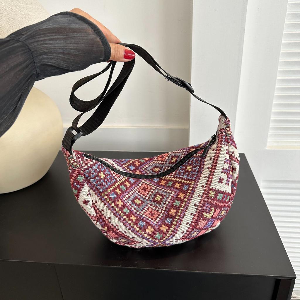 Индивидуальная модная сумка в этническом стиле большой вместимости для женщин 2024 года, новая модная сумка для поездок на работу, сумка для пельменей в иностранном стиле